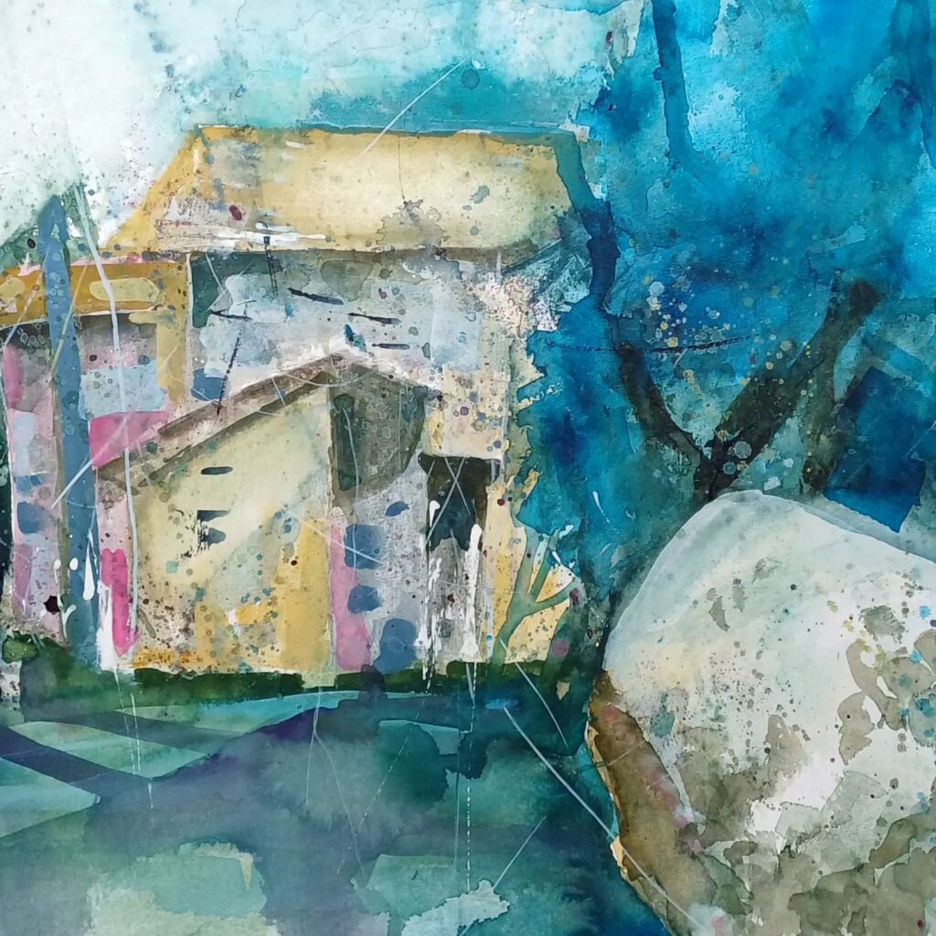 Haus am Felsen – Bild von Brigitte Tekautz