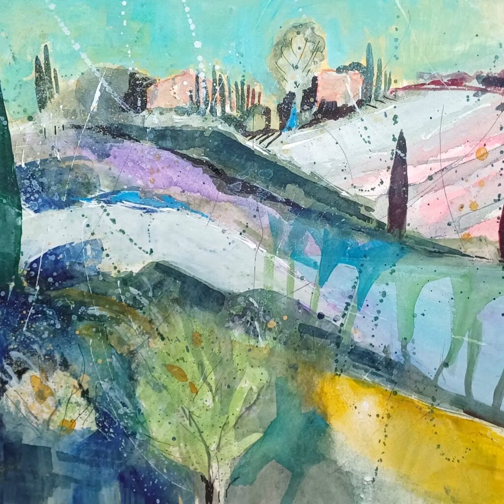 Hügel mit Baum – Bild von Brigitte Tekautz