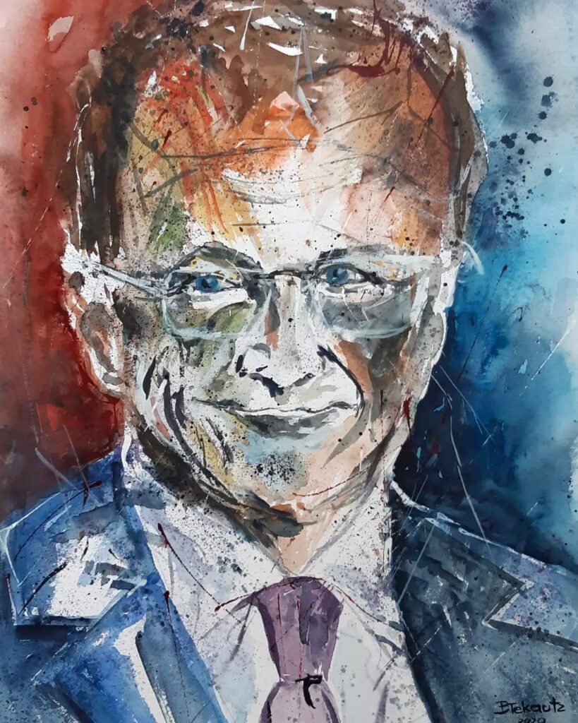 Mann mit Brille – Bild von Brigitte Tekautz
